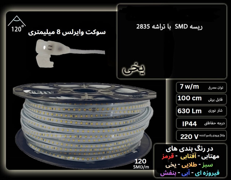 ریسه LED شلنگی پرتو درخشان